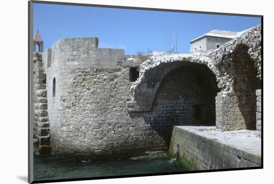 Sea walls near the  harbour of Acre-Unknown-Mounted Photographic Print