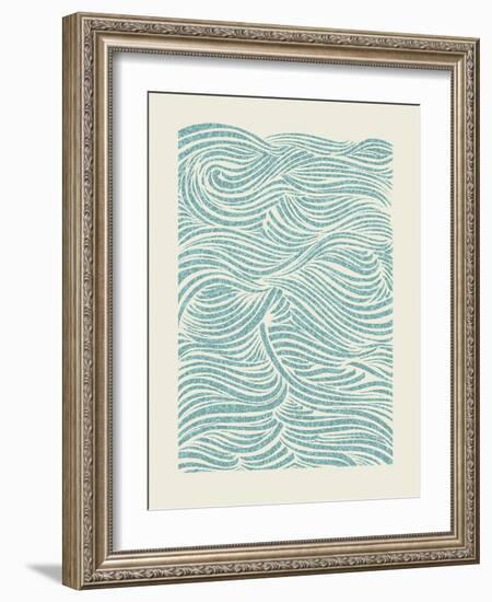 Sea Waves Pattern. EPS Vector File.-CPD-Lab-Framed Art Print