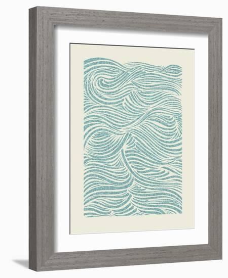 Sea Waves Pattern. EPS Vector File.-CPD-Lab-Framed Art Print