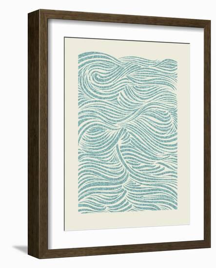 Sea Waves Pattern. EPS Vector File.-CPD-Lab-Framed Art Print