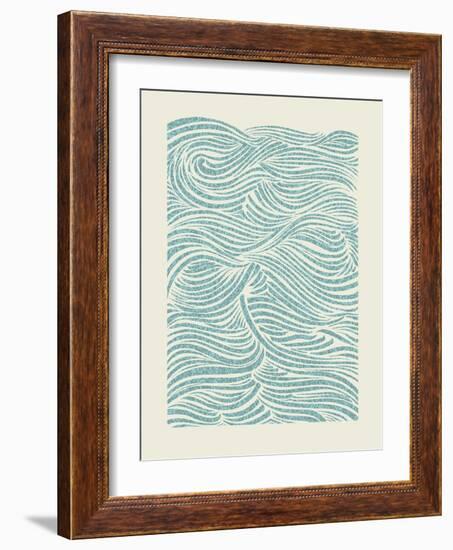 Sea Waves Pattern. EPS Vector File.-CPD-Lab-Framed Art Print