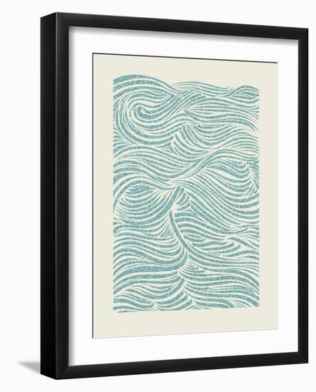 Sea Waves Pattern. EPS Vector File.-CPD-Lab-Framed Art Print