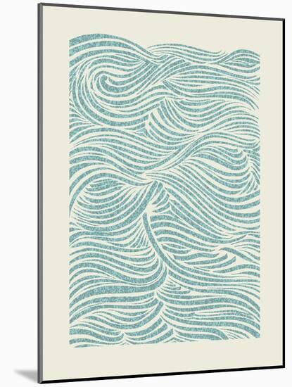 Sea Waves Pattern. EPS Vector File.-CPD-Lab-Mounted Art Print