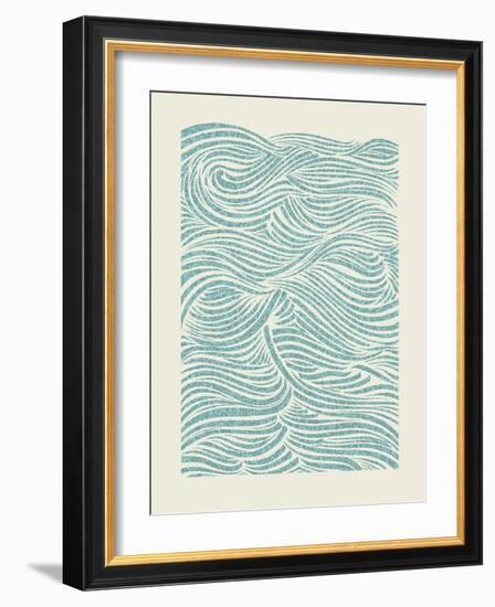 Sea Waves Pattern. EPS Vector File.-CPD-Lab-Framed Art Print