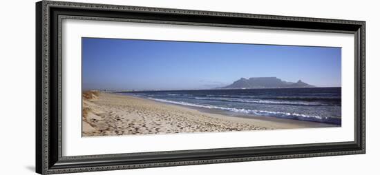 Sea with Table Mountain in the Background, Bloubergstrand, Cape Town, Western Cape Province, South-null-Framed Photographic Print