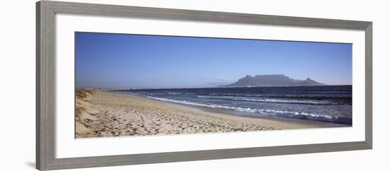 Sea with Table Mountain in the Background, Bloubergstrand, Cape Town, Western Cape Province, South-null-Framed Photographic Print