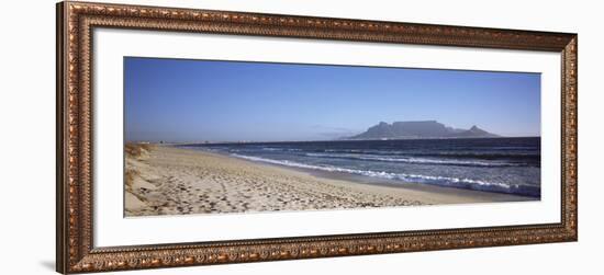 Sea with Table Mountain in the Background, Bloubergstrand, Cape Town, Western Cape Province, South-null-Framed Photographic Print