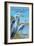 Seabrook Island, South Carolina - Blue Herons-Lantern Press-Framed Art Print