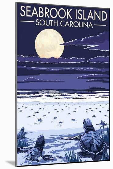 Seabrook Island, South Carolina - Sea Turtles Hatching-Lantern Press-Mounted Art Print