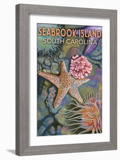 Seabrook Island, South Carolina - Tidepool-Lantern Press-Framed Art Print