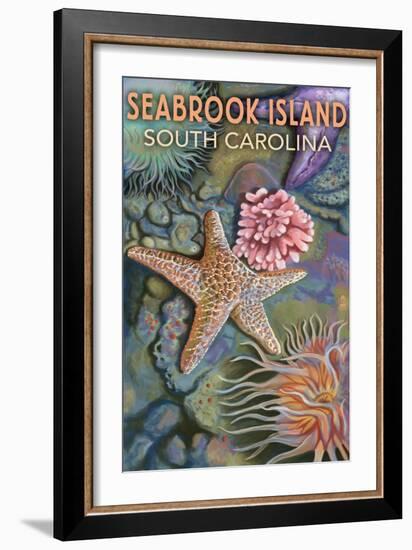 Seabrook Island, South Carolina - Tidepool-Lantern Press-Framed Art Print