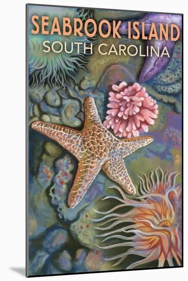 Seabrook Island, South Carolina - Tidepool-Lantern Press-Mounted Art Print