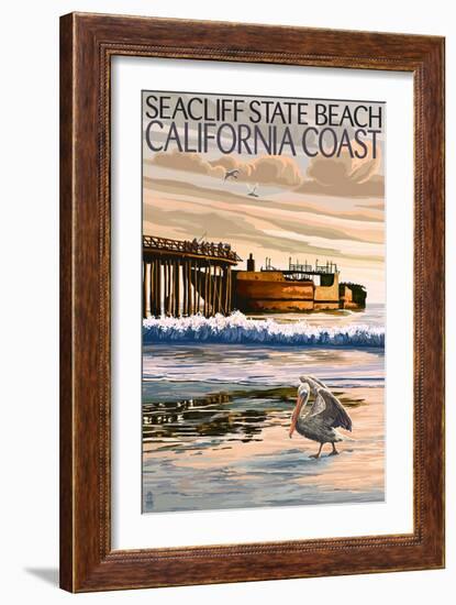 Seacliff State Beach, California Coast-Lantern Press-Framed Art Print