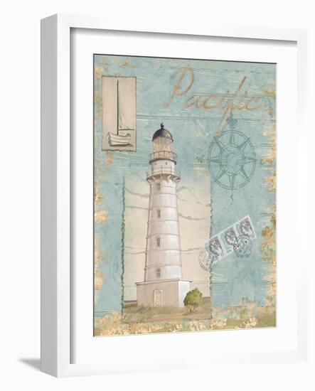 Seacoast Lighthouse II-Paul Brent-Framed Art Print