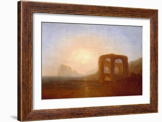 Seacoast with Ruin, Probably the Bay of Baiae-J. M. W. Turner-Framed Giclee Print