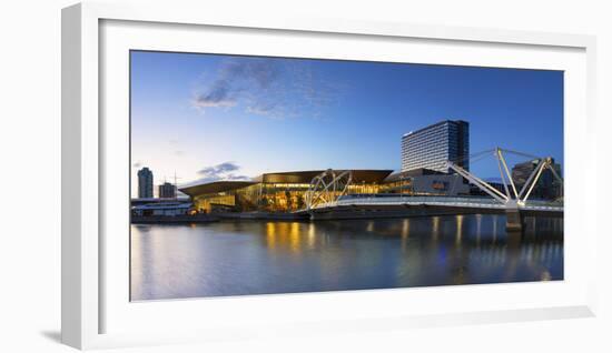 Seafarers Bridge and Convention Centre at Dawn, Melbourne, Victoria, Australia, Pacific-Ian Trower-Framed Photographic Print