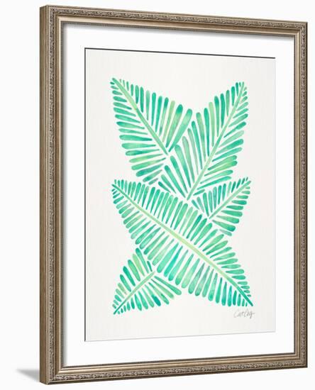 Seafoam Banana Leaves-Cat Coquillette-Framed Giclee Print