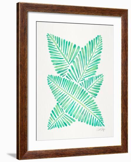 Seafoam Banana Leaves-Cat Coquillette-Framed Giclee Print