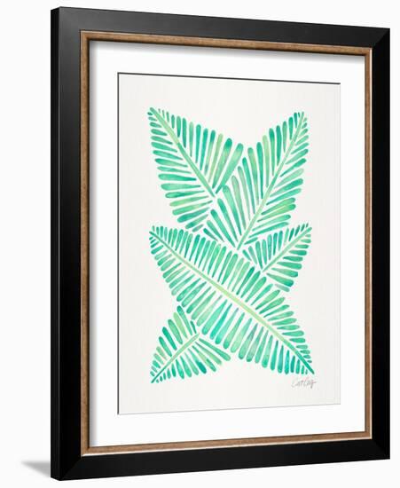 Seafoam Banana Leaves-Cat Coquillette-Framed Giclee Print