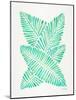 Seafoam Banana Leaves-Cat Coquillette-Mounted Giclee Print
