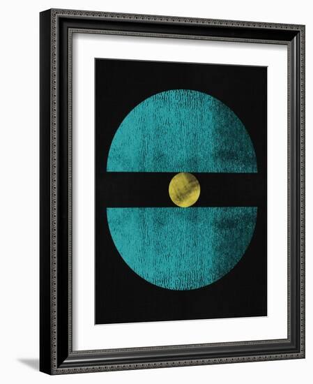 Seafoam Half Circles-Eline Isaksen-Framed Art Print