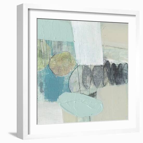 Seafoam Orbs I-Jennifer Goldberger-Framed Art Print