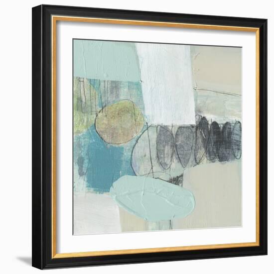 Seafoam Orbs I-Jennifer Goldberger-Framed Art Print