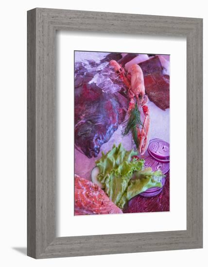 Seafood Display at Fish Market-Jon Hicks-Framed Photographic Print