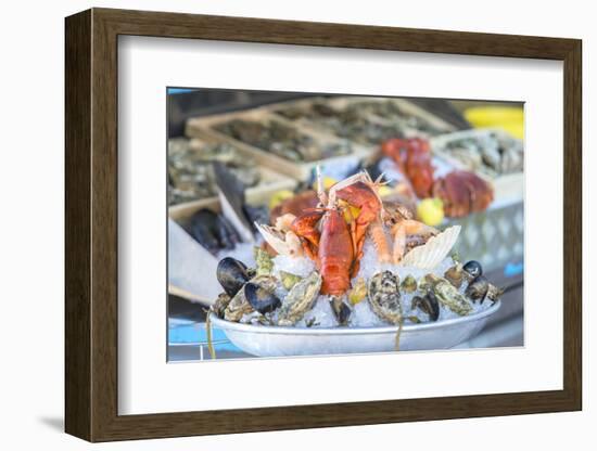 Seafood in outdoor market, Nice, Cote d'Azur, France-Jim Engelbrecht-Framed Photographic Print