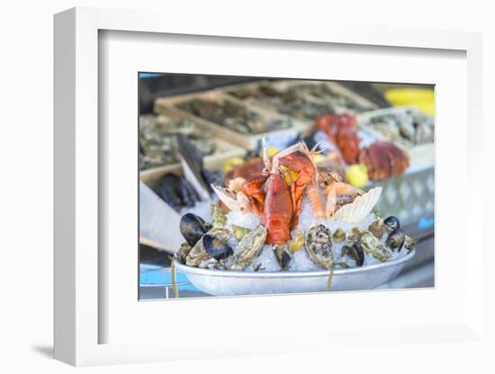 Seafood in outdoor market, Nice, Cote d'Azur, France-Jim Engelbrecht-Framed Photographic Print