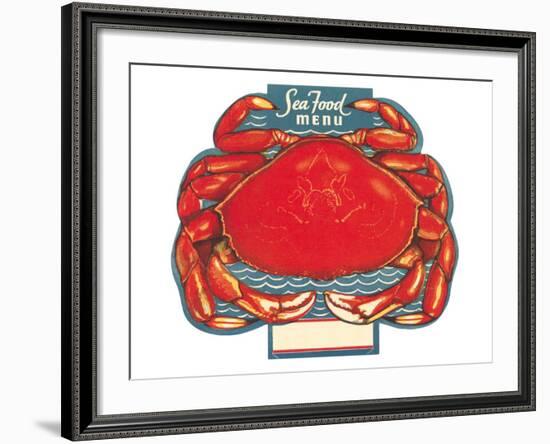 Seafood Menu, Crab-null-Framed Art Print
