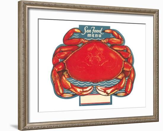 Seafood Menu, Crab-null-Framed Art Print