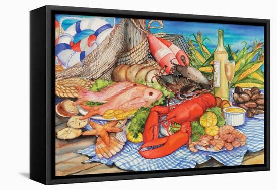 Seafood Platter-Kathleen Parr McKenna-Framed Stretched Canvas