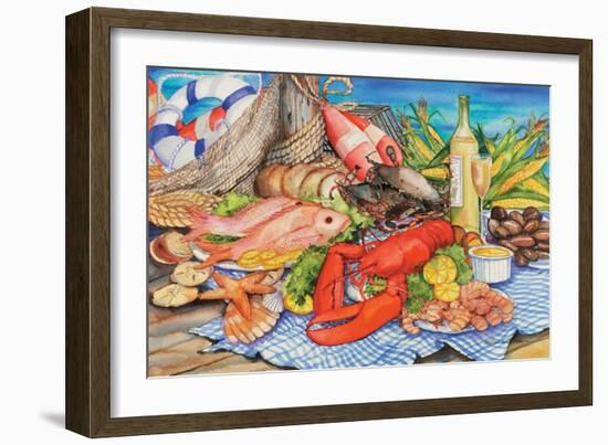 Seafood Platter-Kathleen Parr McKenna-Framed Art Print