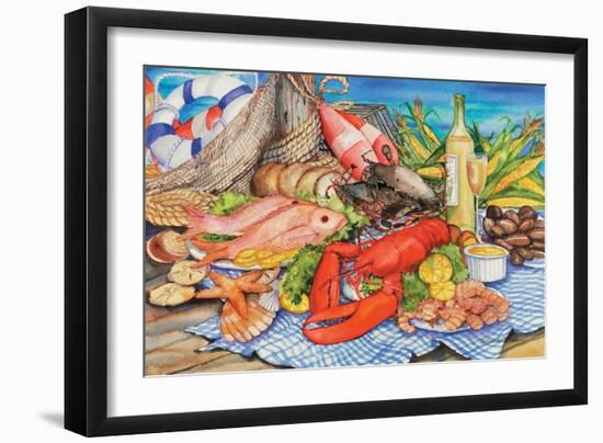 Seafood Platter-Kathleen Parr McKenna-Framed Art Print