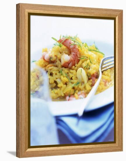 Seafood Risotto-null-Framed Premier Image Canvas