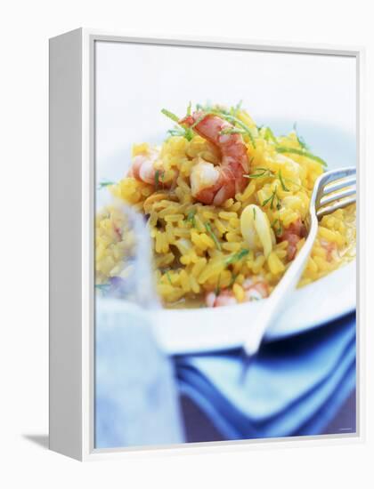 Seafood Risotto-null-Framed Premier Image Canvas