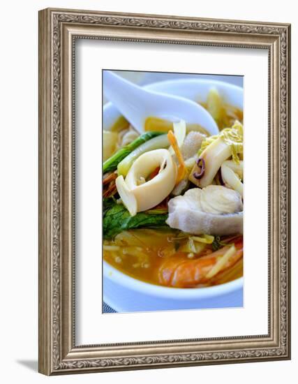 Seafood soup, Vietnamese food, Vietnam, Indochina, Southeast Asia, Asia-Alex Robinson-Framed Photographic Print