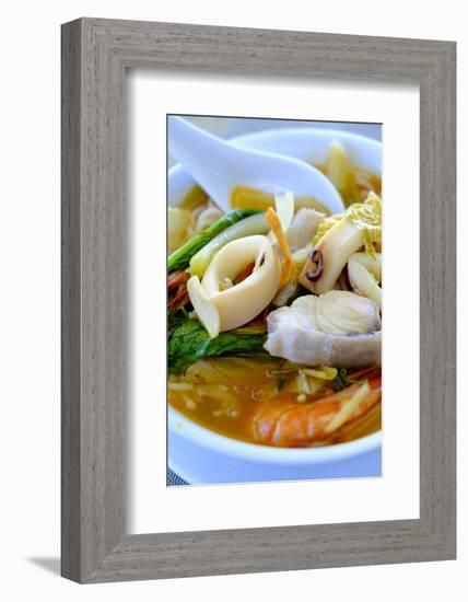 Seafood soup, Vietnamese food, Vietnam, Indochina, Southeast Asia, Asia-Alex Robinson-Framed Photographic Print