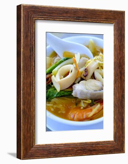 Seafood soup, Vietnamese food, Vietnam, Indochina, Southeast Asia, Asia-Alex Robinson-Framed Photographic Print