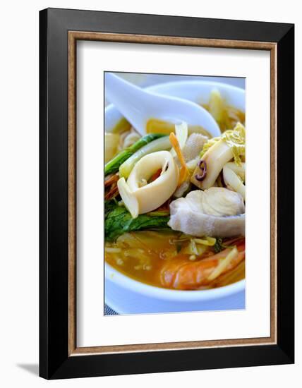 Seafood soup, Vietnamese food, Vietnam, Indochina, Southeast Asia, Asia-Alex Robinson-Framed Photographic Print