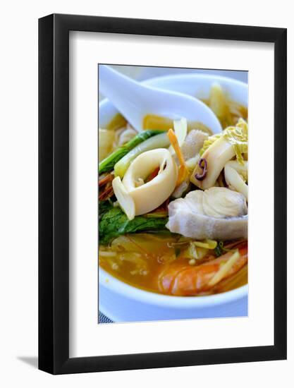 Seafood soup, Vietnamese food, Vietnam, Indochina, Southeast Asia, Asia-Alex Robinson-Framed Photographic Print