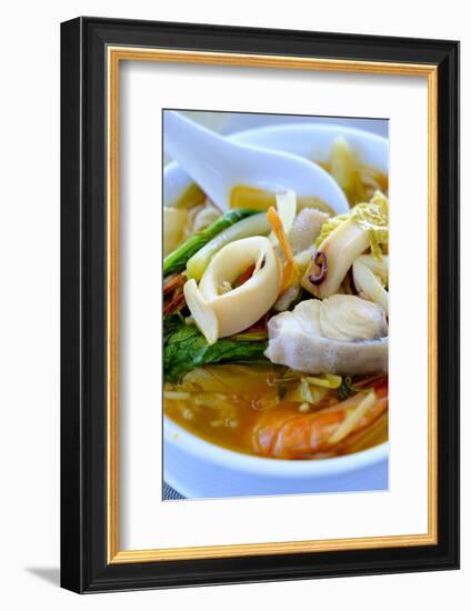 Seafood soup, Vietnamese food, Vietnam, Indochina, Southeast Asia, Asia-Alex Robinson-Framed Photographic Print