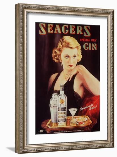 Seagers, Glamour Gin Cocktails, UK, 1930-null-Framed Giclee Print