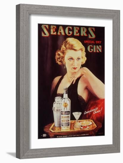 Seagers, Glamour Gin Cocktails, UK, 1930-null-Framed Giclee Print