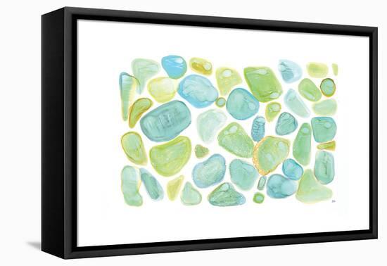 Seaglass Abstract-Melissa Averinos-Framed Stretched Canvas