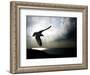 Seagul in flight over Lake Michigan beach, Indiana Dunes, Indiana, USA-Anna Miller-Framed Photographic Print
