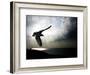 Seagul in flight over Lake Michigan beach, Indiana Dunes, Indiana, USA-Anna Miller-Framed Photographic Print