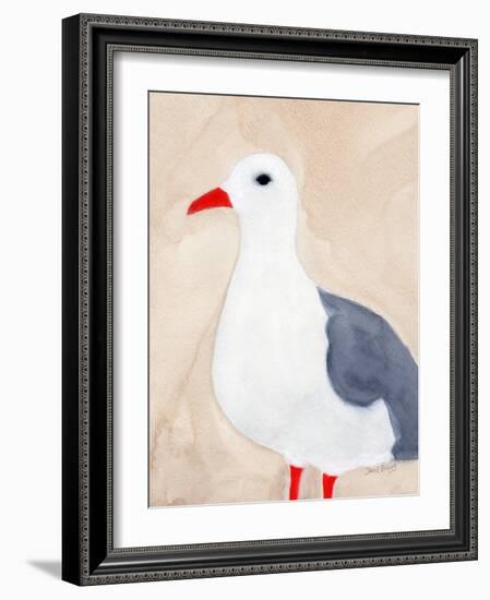 Seagull from Anacortes Ii, C.2018 (Watercolor and Pencil on Paper)-Janel Bragg-Framed Giclee Print