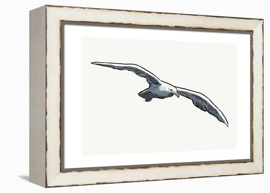 Seagull - Icon-Lantern Press-Framed Stretched Canvas